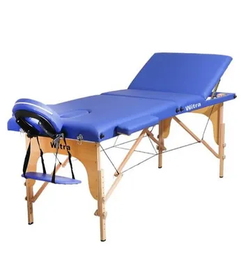 Medkaltec Mavi 3 parçalı katlanabilir masaj yatağı, 250 kg kapasiteli