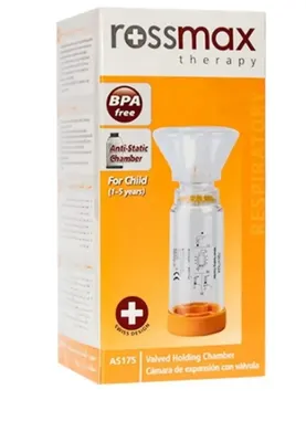 Rossmax maskeli inhalatör chamber çocuklar için