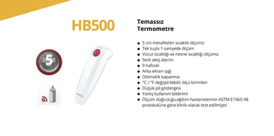 Rossmax hb500 temassız termometre ateş ölçer