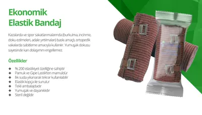 Ekonomik elastik bandaj 20cm x 3,5m 1 adet
