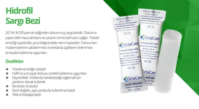 Hidrofil sargı bezi 10 cm x 15 m 10 adet