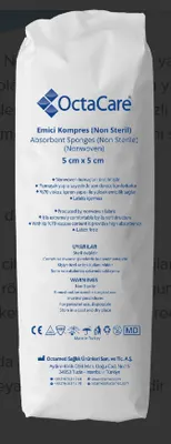 Octacare emici kompres 8 kat nonsteril 5cm x 5cm 100 adet