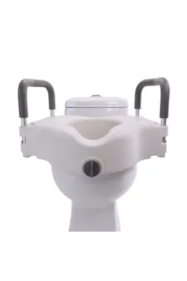 Destekli kulplu kolçaklı klozet yükseltici tuvalet yükseltme aparatı wc boyu uzatıcı