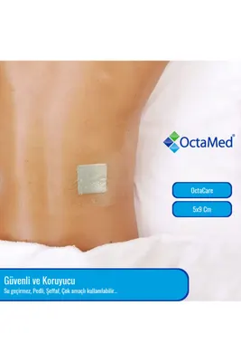 Su geçirmez şeffaf pu film yara örtüsü dövme örtüsü octamed 5cmx9cm