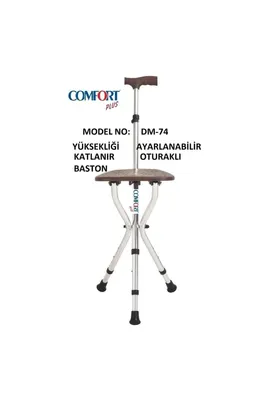 Oturaklı baston oturaklı baston yüksekliği ayarlanır