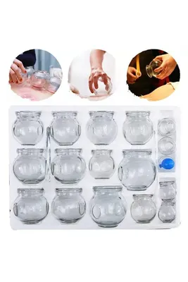 Çağrı Medikal Cam Masaj Kupa Seti 16'lı