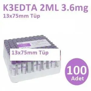 BD Vacutainer Kan Alma Tüpü, Mor Kapak, 100 Adet