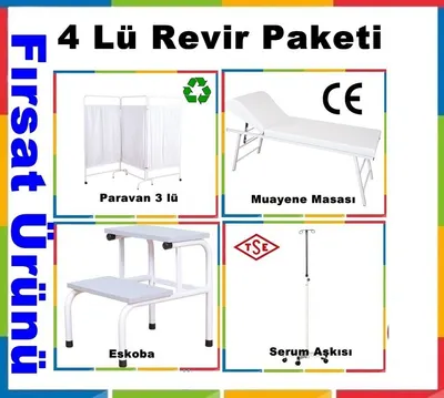 Emek Muayene Masası ve Serum Askısı Seti