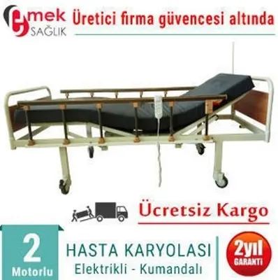 Ev tipi hasta karyola i̇ki motorlu