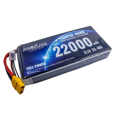 11,1V 3S 22000mAh 40C Lipo Batarya