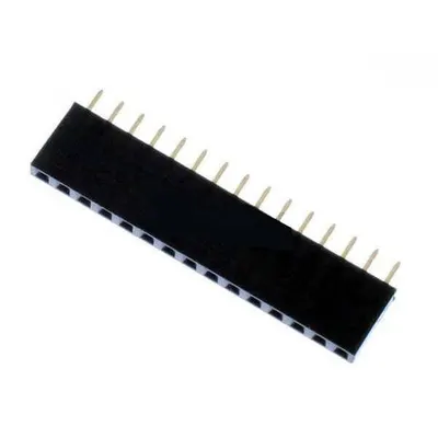 1x15 Pin Dişi Header - Siyah