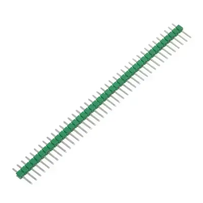 1x40 180 Derece Erkek Pin Header - Yeşil