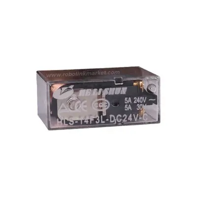 24V 5A Çift Kontak Röle - HLS-14F3L-DC24V-C
