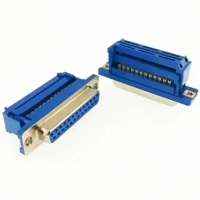 25 Pin Dişi Flat Kablo İçin Sıkıştırmalı D-Sub Konnektör