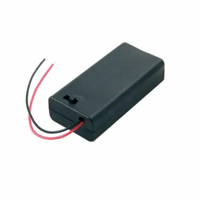 2'li AA Pil Yuvası (Kapaklı ve Switchli)