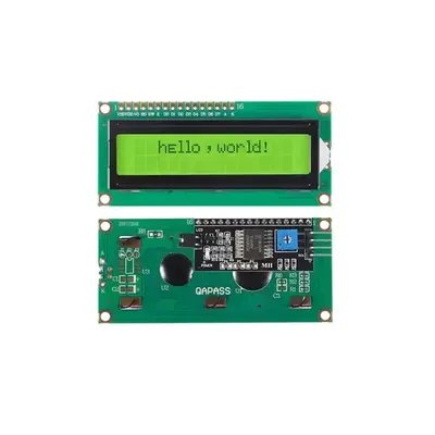 2x16 Lcd Ekran Yeşil + I2C Arayüzü Modülü