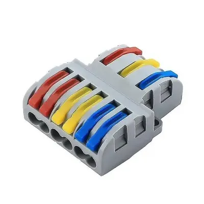 3 Giriş 6 Çıkış Vidasız Klemens - 12-28AWG
