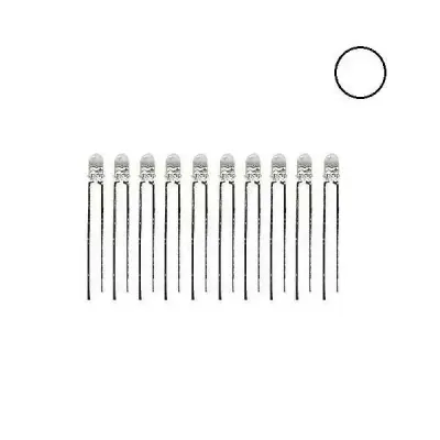 3mm Şeffaf Beyaz Led - 10 Adet