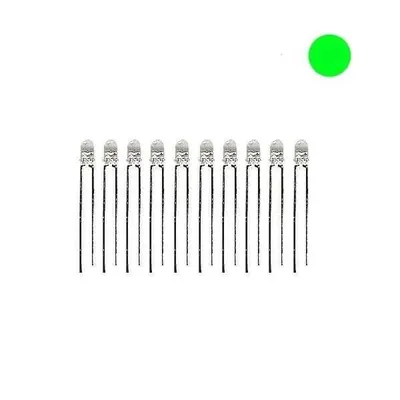 3mm Şeffaf Yeşil Led - 10 Adet