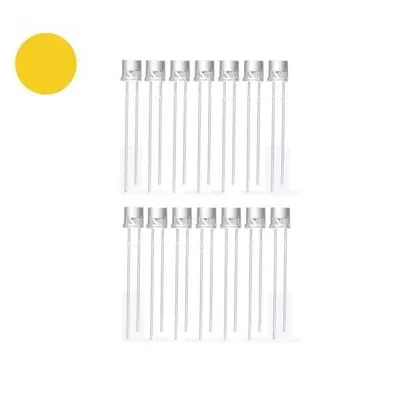 5mm Şeffaf Sarı Kesikbaş Led - 10 Adet