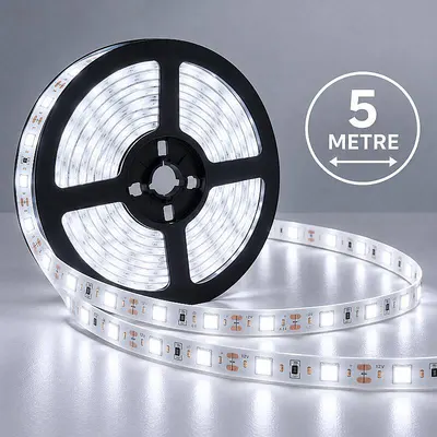 5V İç Mekan Şerit LED 5 Metre - Beyaz - 5mm - 60 LED