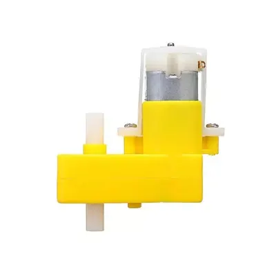6V 200RPM L Tip Redüktörlü DC Motor - Çift Şaft
