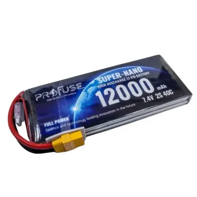 7.4V 2S 12000mAh 40C Lipo Batarya