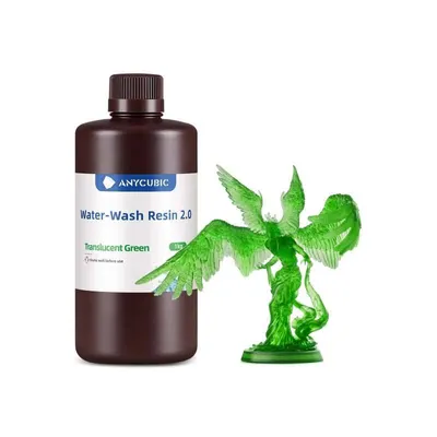Anycubic Water Washable Reçine 2.0 - Transparan Yeşil - 1Kg
