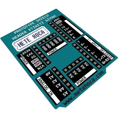 Arduino Prototype Shield Header Etiketi - Siyah