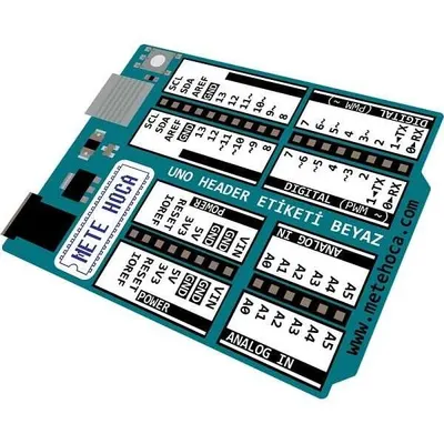 Arduino Uno Header Etiketi - Beyaz