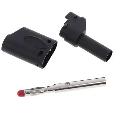 Banana Jak Korumalı Tip 4mm IC-238E - Siyah