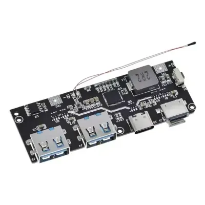 Çift USB 5V 22.5W Led'li Micro Type-C Powerbank Hızlı Şarj Modülü