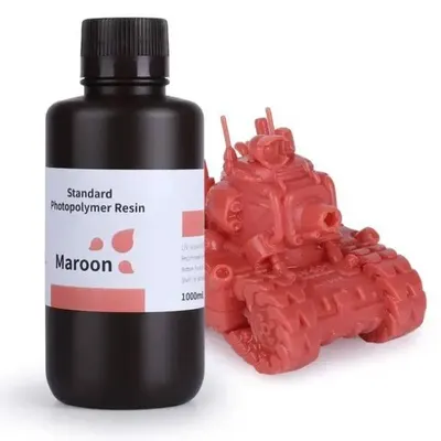 ELEGOO 3D Yazıcı Standart Reçine - Bordo - 1Kg