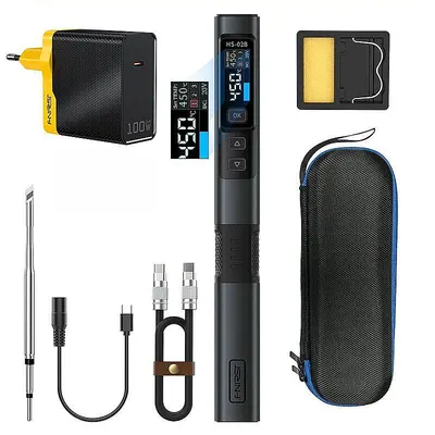 FNIRSI HS-02B 100W Akıllı Kalem Havya Mega Set - 100W Adaptör Dahil