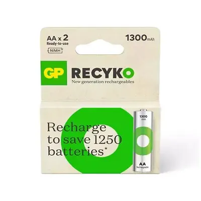 GP Recyko 1300mAh AA Şarj Edilebilir Kalem Pil 2'li