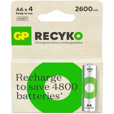 GP270AAHCER21-2TLB4 2600mAh AA Şarjlı Kalem Piil 4'lü Kart