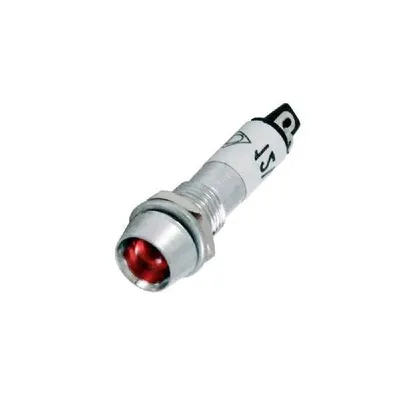 IC-225 Sinyal Lambası 8mm Metal 12V - Kırmızı