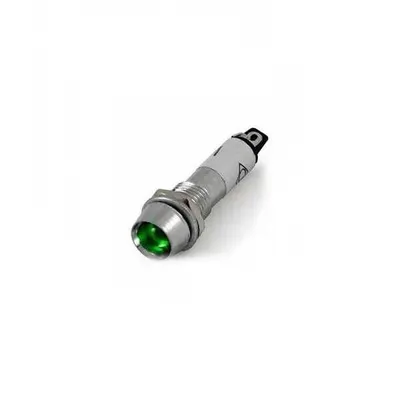 IC-225 Sinyal Lambası 8mm Metal 12V - Yeşil