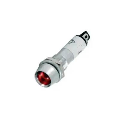 IC-225 Sinyal Lambası 8mm Metal 220V - Kırmızı