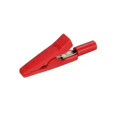 IC-243D 2mm Banana Jak Girişli Krokodil - Kırmızı