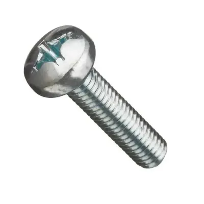 M6x15 YSB Galvaniz(Beyaz) Vida - 10 Adet