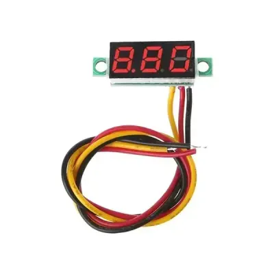 Mini Voltmetre  0-100V - Kırmızı