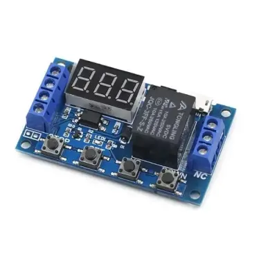 Çok Fonksiyonlu Zaman Ayarlı Tekli Röle Kartı 6-30V/USB(5V)