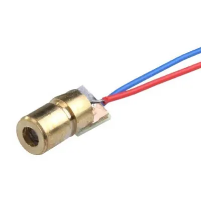Nokta Kafalı Kırmızı Lazer Bakır 6mm 650nm 5mW