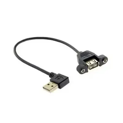 Panel Montajlı USB A Uzatma Kablosu-90°-30cm