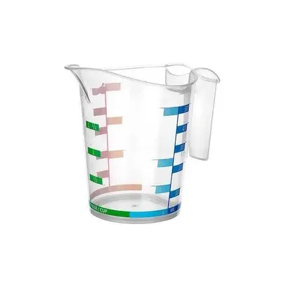 Plastik Ölçü Kabı 500 ml - Renkli Skala