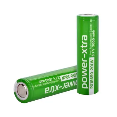 Power-Xtra PX18650-20LW - 3.7V 2000 mAh Li-ion Şarjlı Pil - 1C