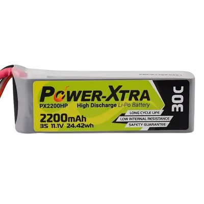Power-Xtra PX2200HP3S 3S1P 11.1V 2200mAh Li-Po Pil - 30C