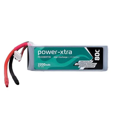 Power-Xtra PX2200XT3S - 3S1P - 11.1V 2200 mAh Li-Polymer Pil -80C