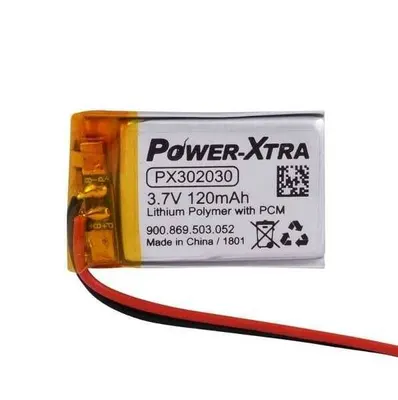 Power-Xtra PX302030 1S 3.7V 120 mAh Li-Po Pil - Devreli